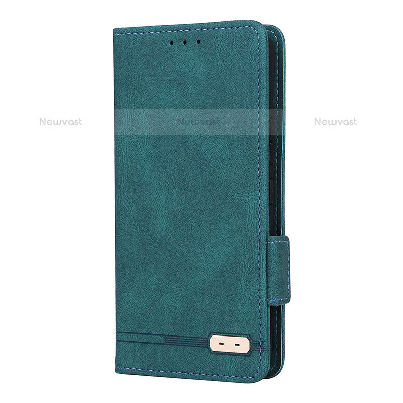 Leather Case Stands Flip Cover Holder L08Z for Samsung Galaxy S21 Plus 5G Green