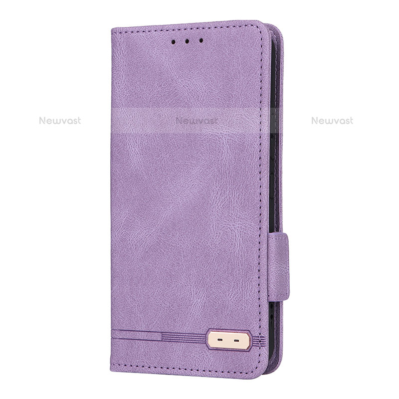 Leather Case Stands Flip Cover Holder L08Z for Samsung Galaxy S23 Plus 5G Purple