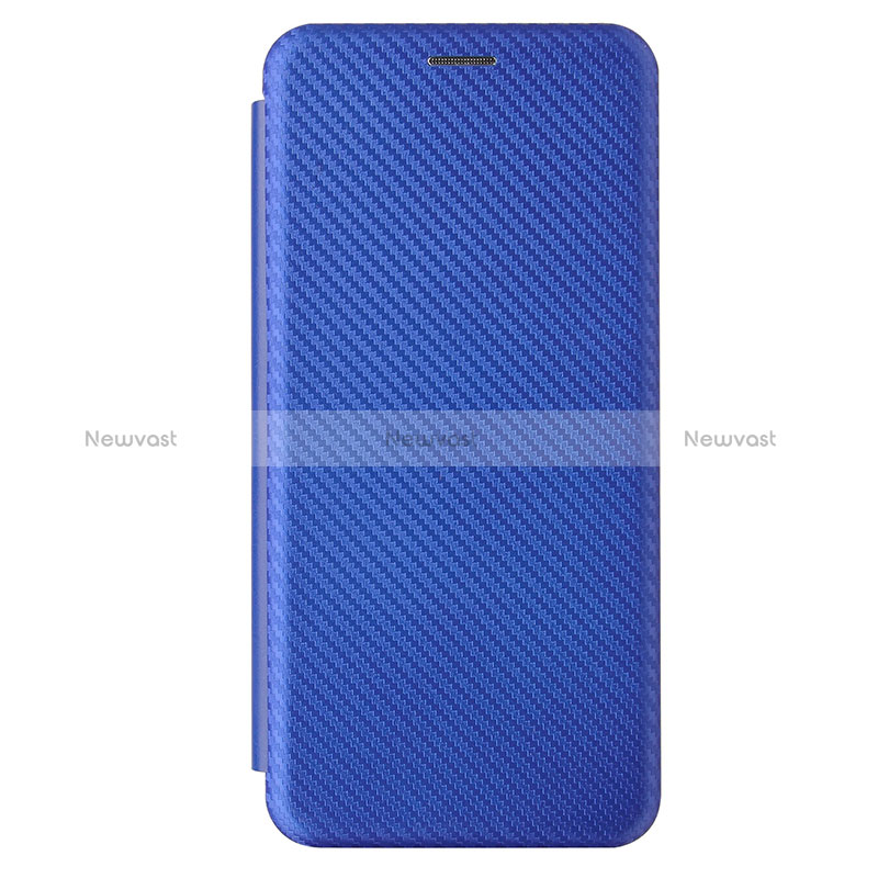 Leather Case Stands Flip Cover Holder L09Z for Samsung Galaxy M02s Blue