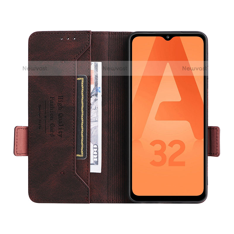 Leather Case Stands Flip Cover Holder L09Z for Samsung Galaxy M32 5G