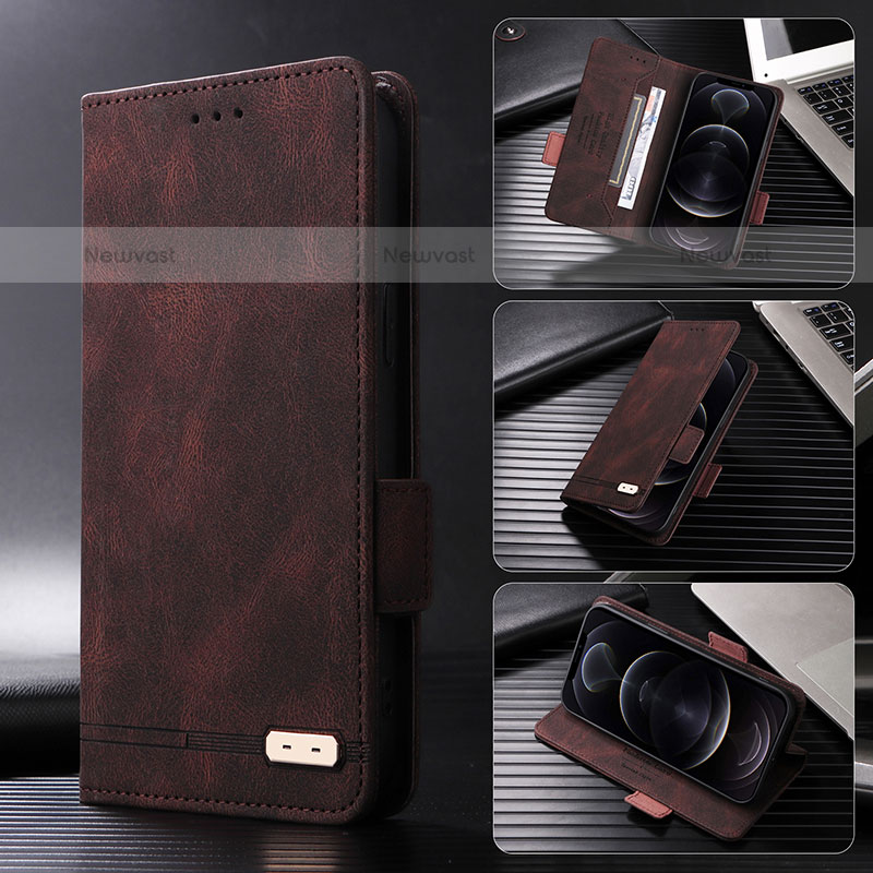 Leather Case Stands Flip Cover Holder L09Z for Samsung Galaxy Z Fold3 5G