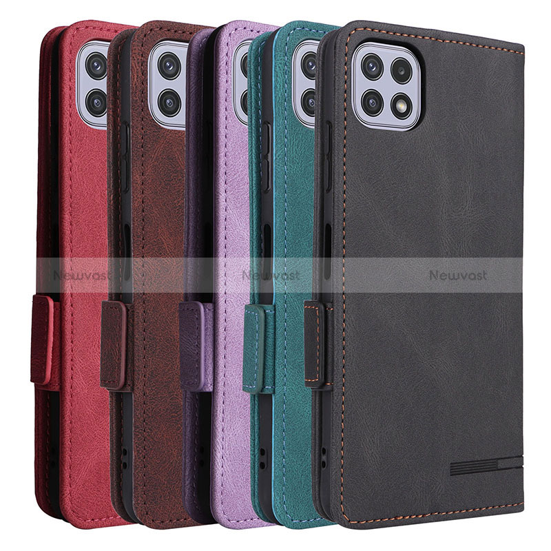 Leather Case Stands Flip Cover Holder L10Z for Samsung Galaxy A22 5G