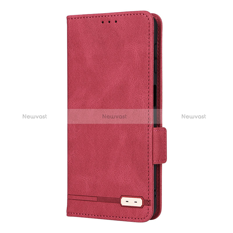 Leather Case Stands Flip Cover Holder L10Z for Samsung Galaxy A32 5G Red