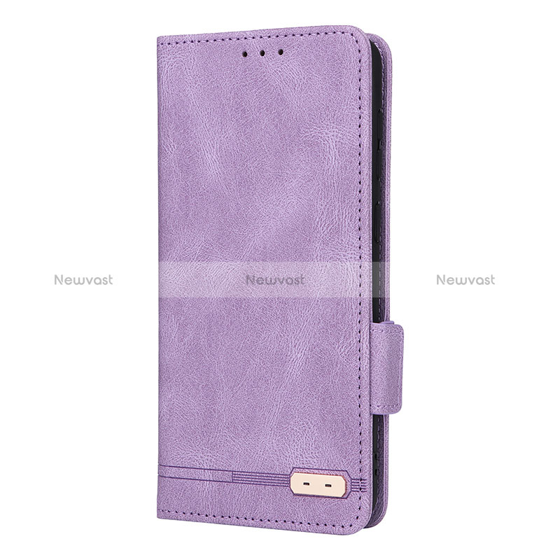 Leather Case Stands Flip Cover Holder L10Z for Samsung Galaxy A33 5G Purple