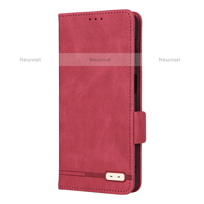 Leather Case Stands Flip Cover Holder L10Z for Samsung Galaxy M32 5G Red