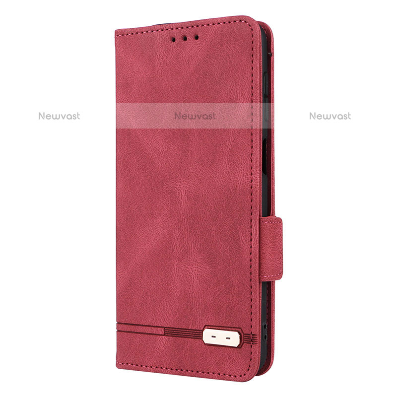 Leather Case Stands Flip Cover Holder L10Z for Samsung Galaxy M33 5G Red