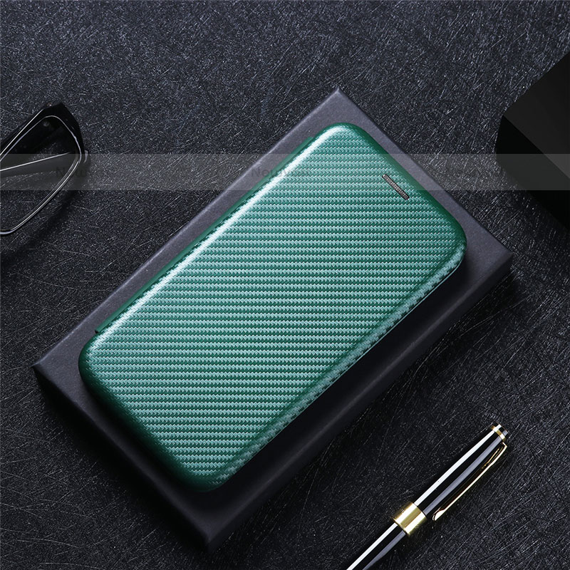 Leather Case Stands Flip Cover Holder L10Z for Samsung Galaxy S23 Plus 5G Green