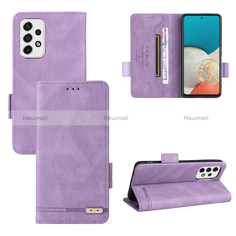 Leather Case Stands Flip Cover Holder L11Z for Samsung Galaxy A53 5G