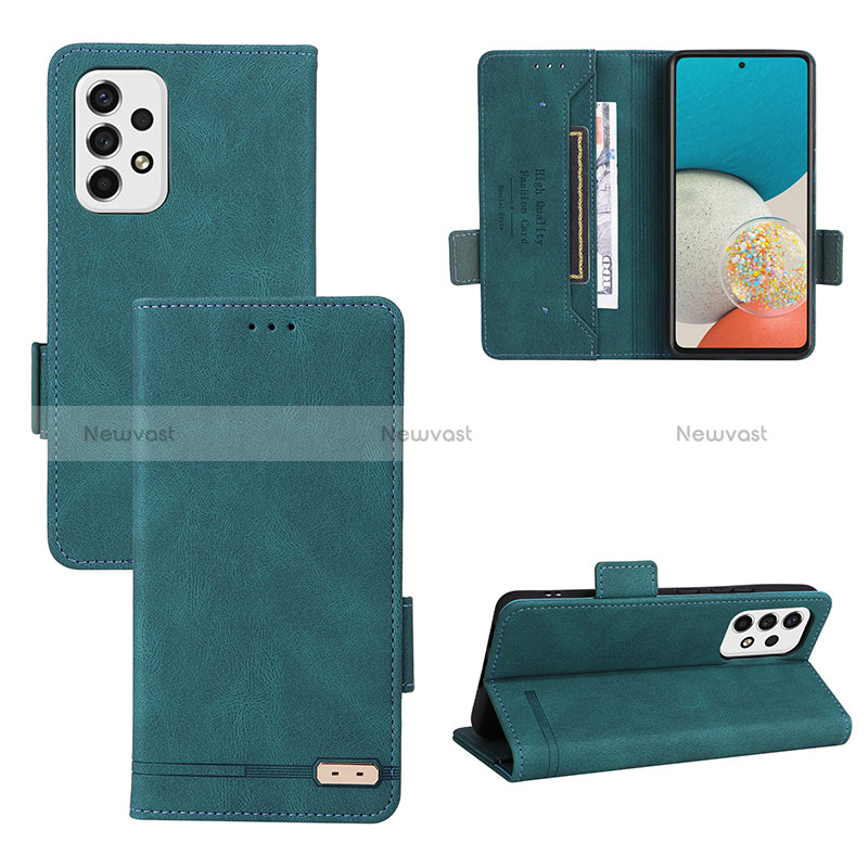 Leather Case Stands Flip Cover Holder L11Z for Samsung Galaxy A53 5G