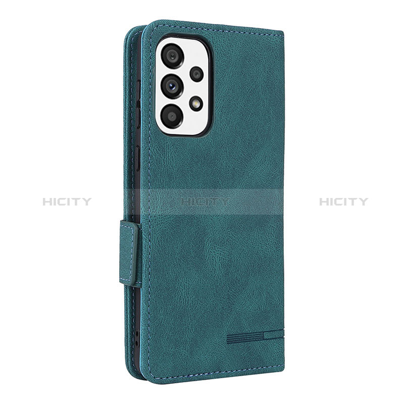 Leather Case Stands Flip Cover Holder L11Z for Samsung Galaxy A73 5G Green