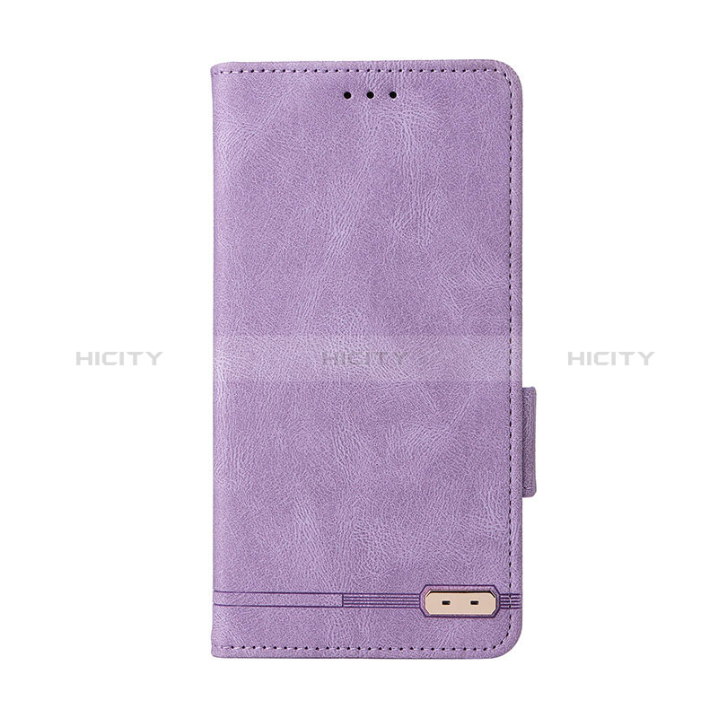 Leather Case Stands Flip Cover Holder L11Z for Samsung Galaxy F42 5G Purple