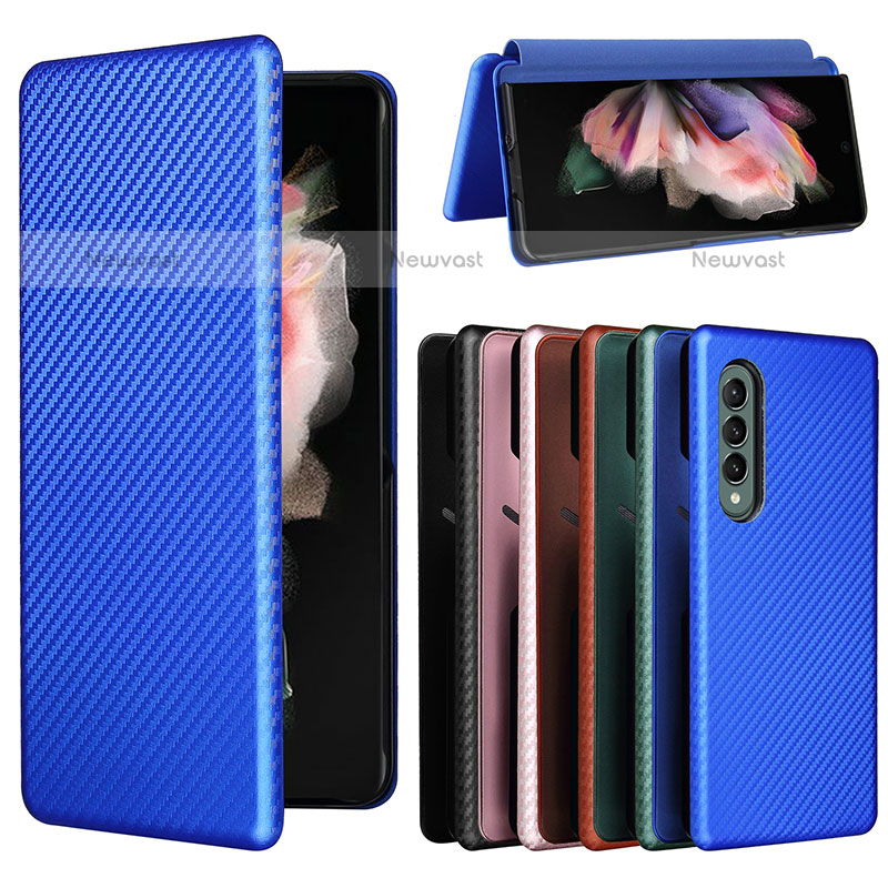 Leather Case Stands Flip Cover Holder L11Z for Samsung Galaxy Z Fold3 5G