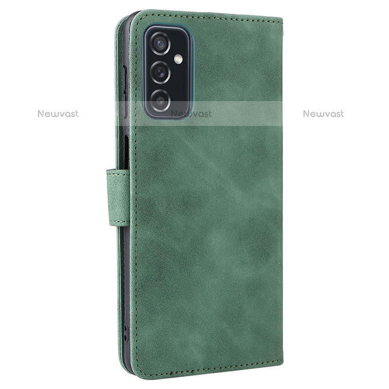 Leather Case Stands Flip Cover Holder L12Z for Samsung Galaxy M52 5G Green