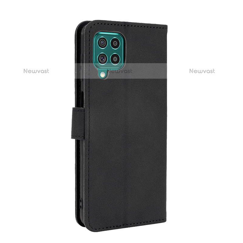 Leather Case Stands Flip Cover Holder L12Z for Samsung Galaxy M62 4G Black