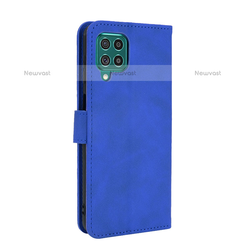 Leather Case Stands Flip Cover Holder L12Z for Samsung Galaxy M62 4G Blue