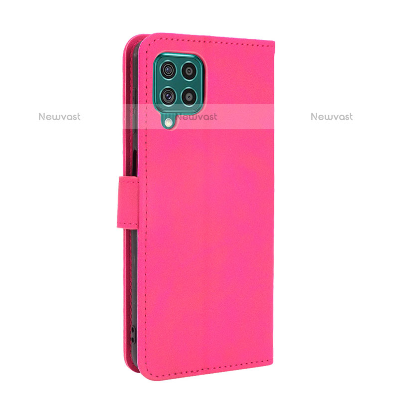 Leather Case Stands Flip Cover Holder L12Z for Samsung Galaxy M62 4G Hot Pink