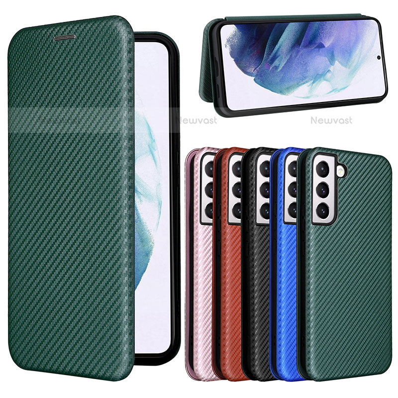 Leather Case Stands Flip Cover Holder L12Z for Samsung Galaxy S21 Plus 5G