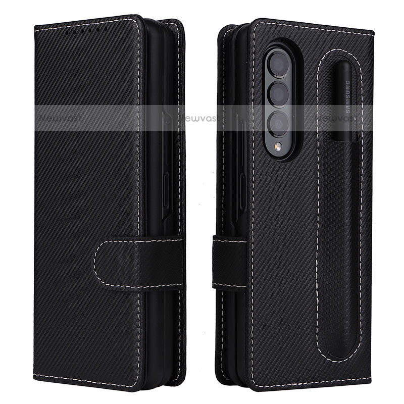 Leather Case Stands Flip Cover Holder L14Z for Samsung Galaxy Z Fold3 5G