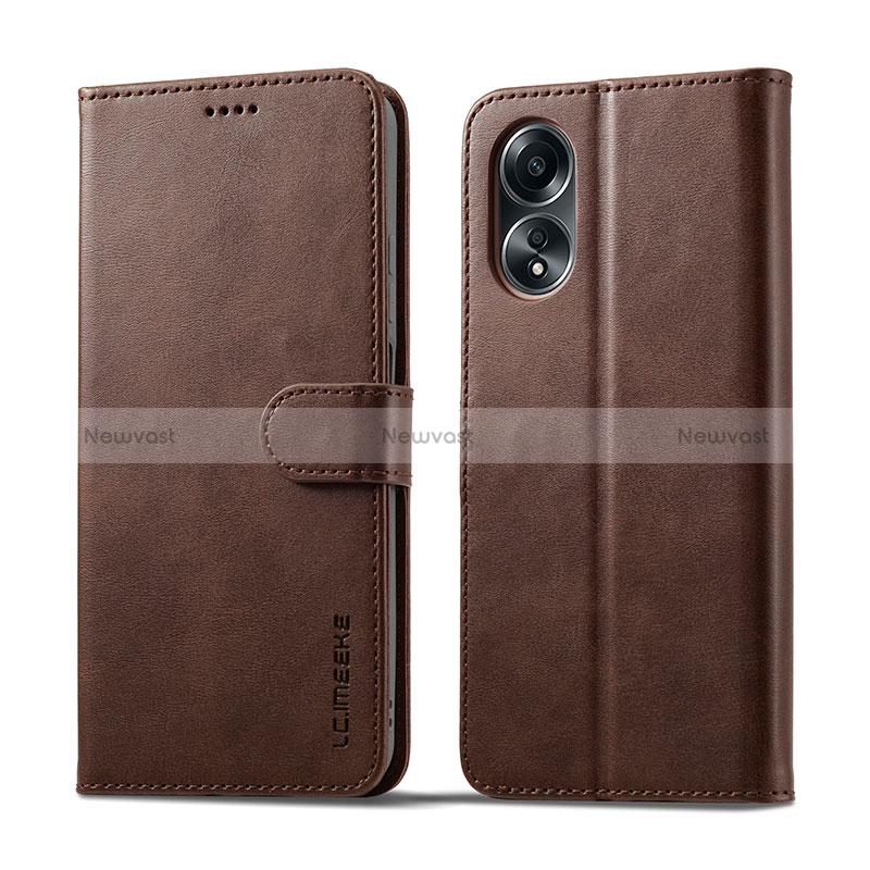 Leather Case Stands Flip Cover Holder LC1 for Oppo A18