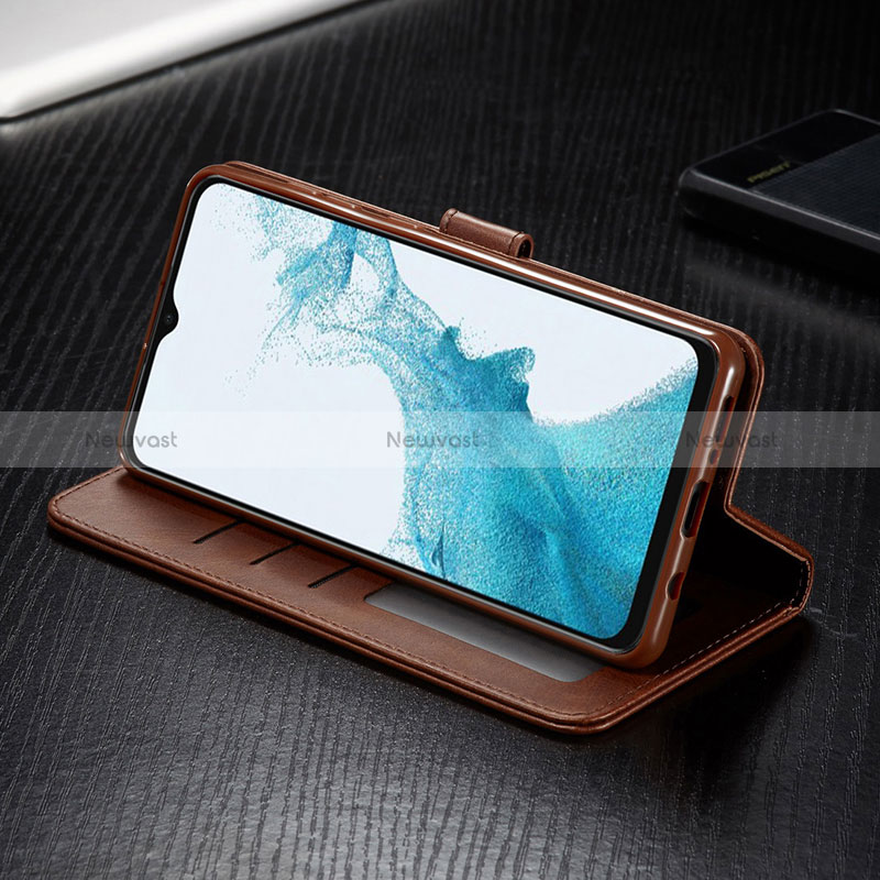 Leather Case Stands Flip Cover Holder LC1 for Samsung Galaxy A23 4G