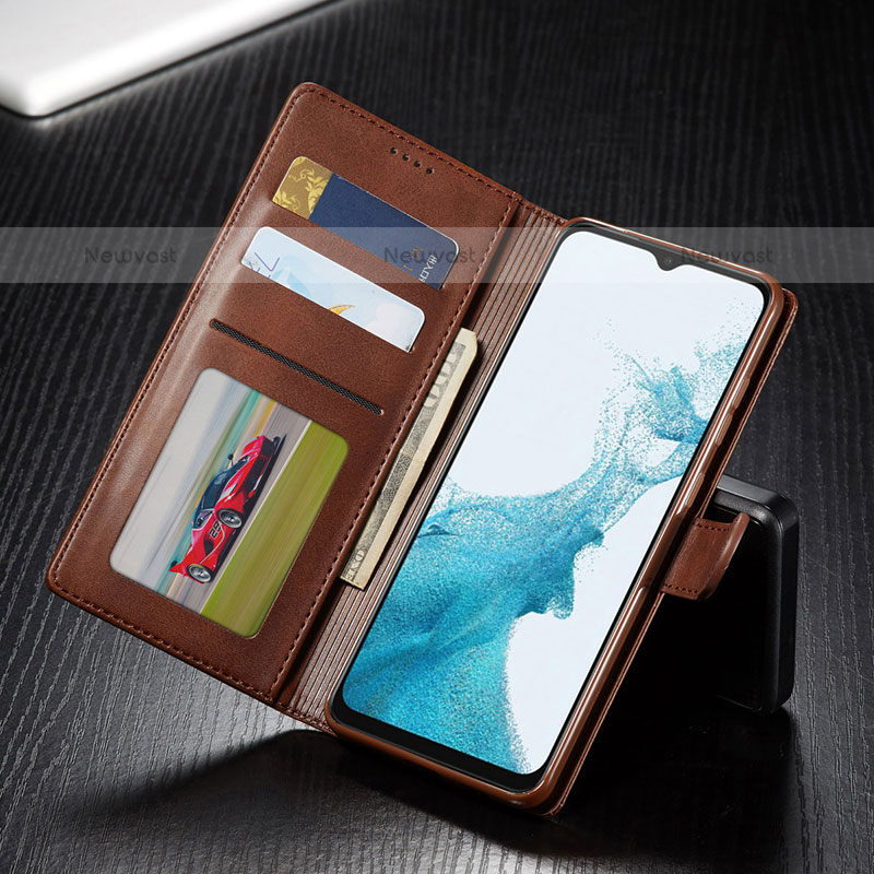 Leather Case Stands Flip Cover Holder LC1 for Samsung Galaxy A23 5G