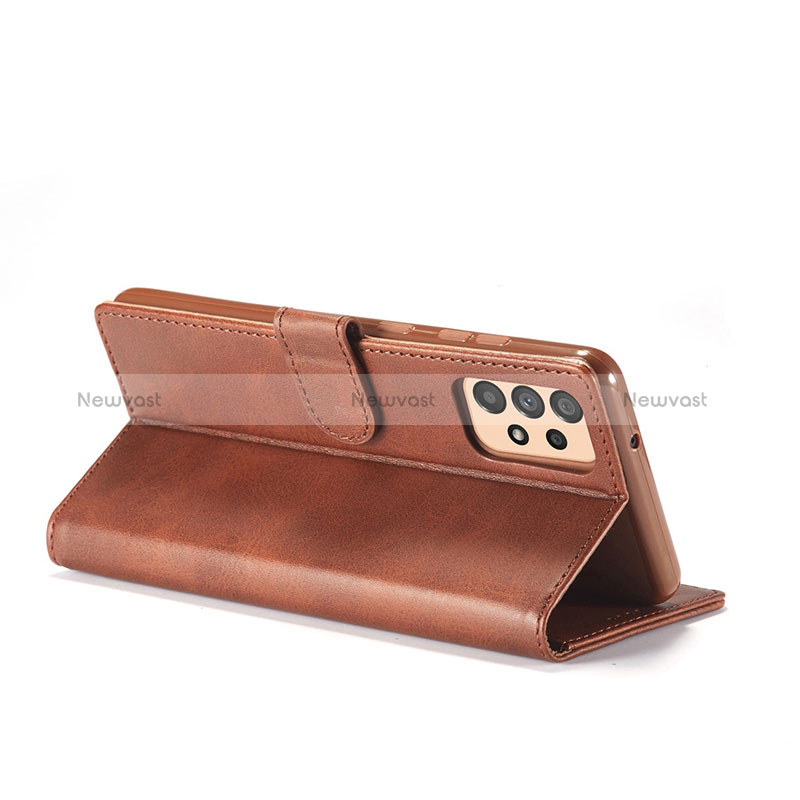 Leather Case Stands Flip Cover Holder LC1 for Samsung Galaxy A33 5G