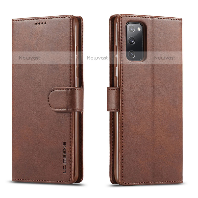 Leather Case Stands Flip Cover Holder LC1 for Samsung Galaxy M52 5G
