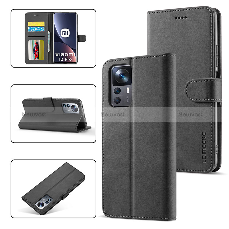 Leather Case Stands Flip Cover Holder LC1 for Xiaomi Mi 12T 5G