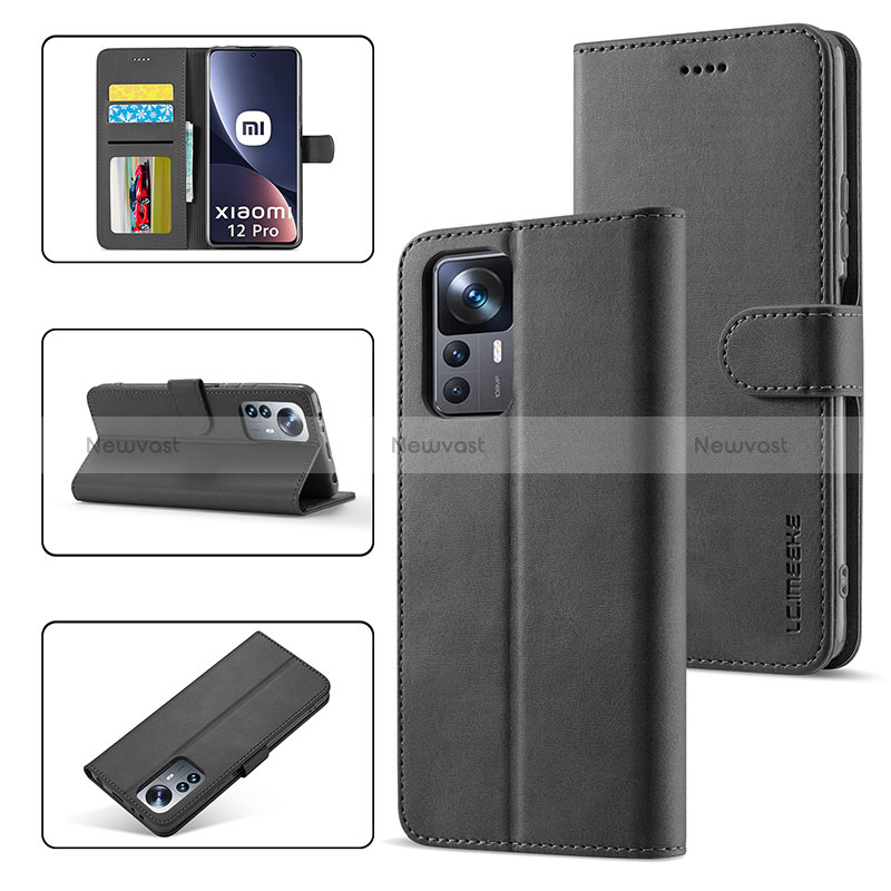Leather Case Stands Flip Cover Holder LC1 for Xiaomi Mi 12T Pro 5G