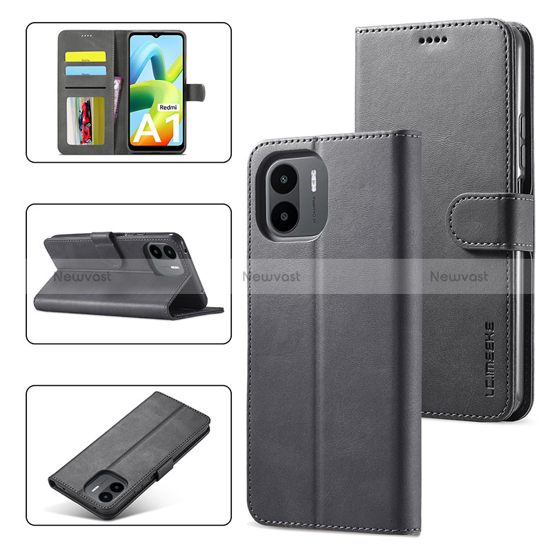 Leather Case Stands Flip Cover Holder LC1 for Xiaomi Poco C51