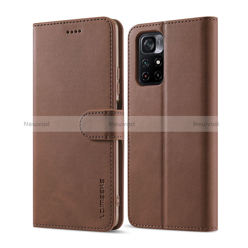 Leather Case Stands Flip Cover Holder LC1 for Xiaomi Redmi Note 11S 5G