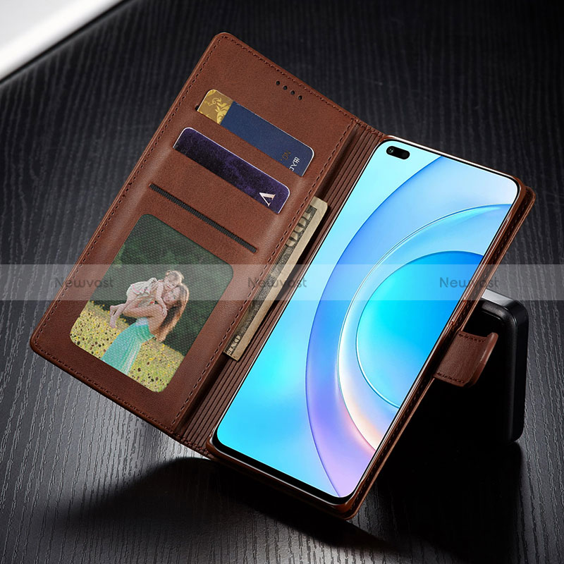 Leather Case Stands Flip Cover Holder LC2 for Huawei Honor 50 Lite