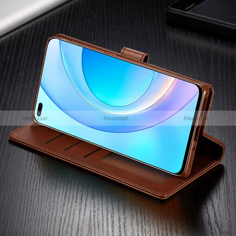 Leather Case Stands Flip Cover Holder LC2 for Huawei Honor 50 Lite