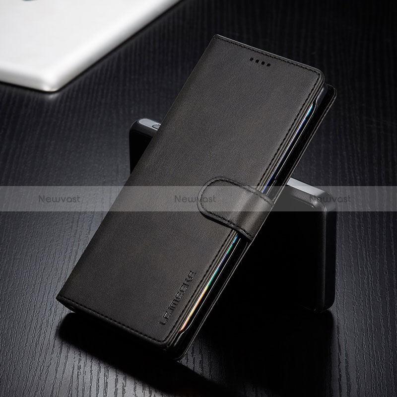 Leather Case Stands Flip Cover Holder LC2 for Huawei Nova 8i Black