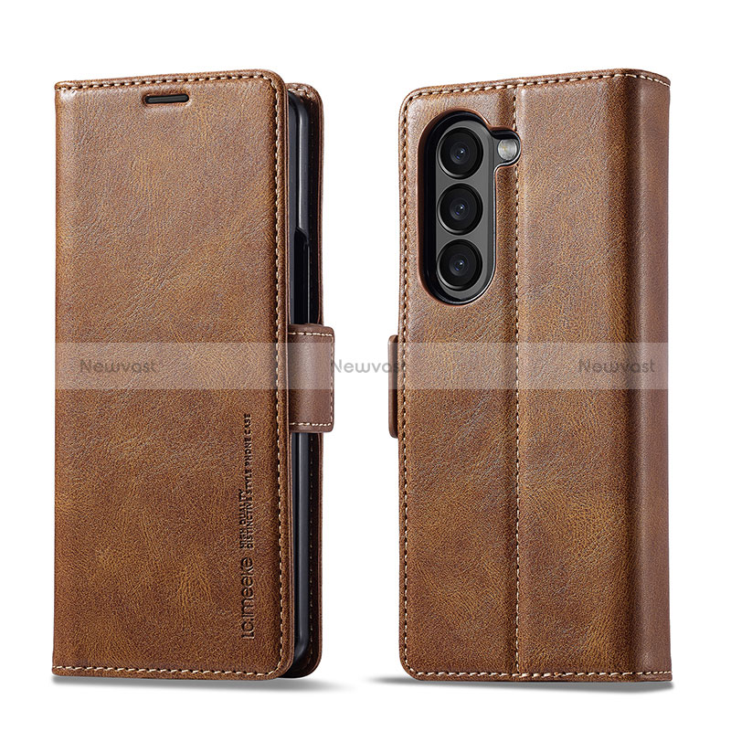 Leather Case Stands Flip Cover Holder LC2 for Samsung Galaxy Z Fold5 5G