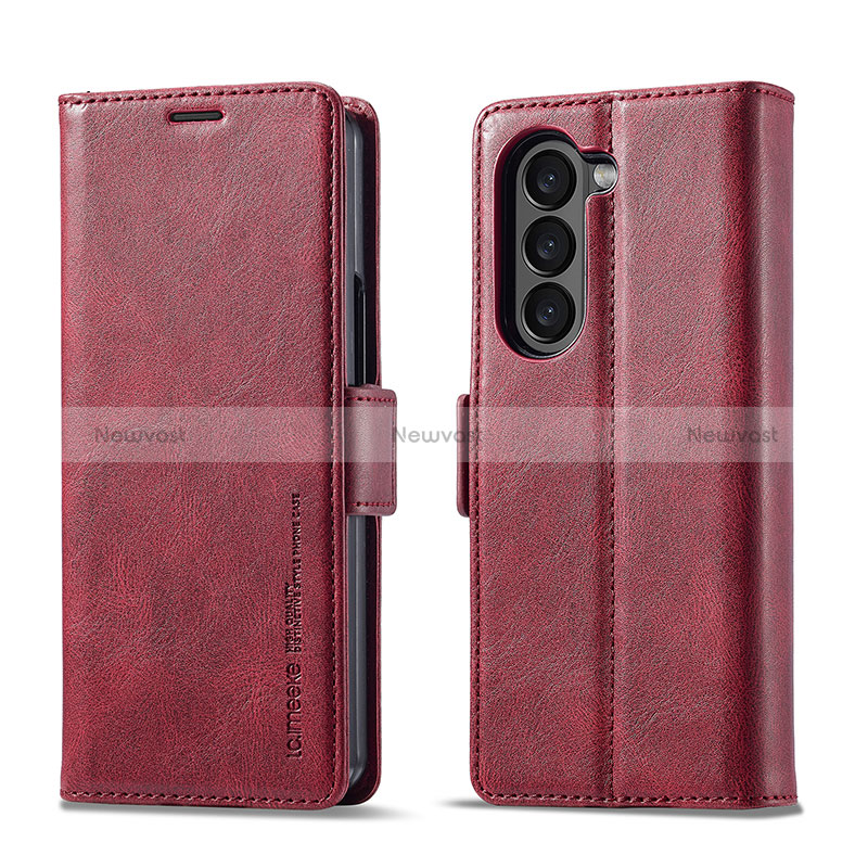 Leather Case Stands Flip Cover Holder LC2 for Samsung Galaxy Z Fold5 5G