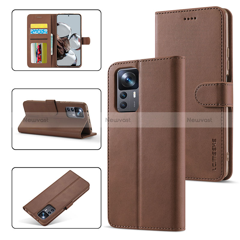 Leather Case Stands Flip Cover Holder LC2 for Xiaomi Mi 12T Pro 5G