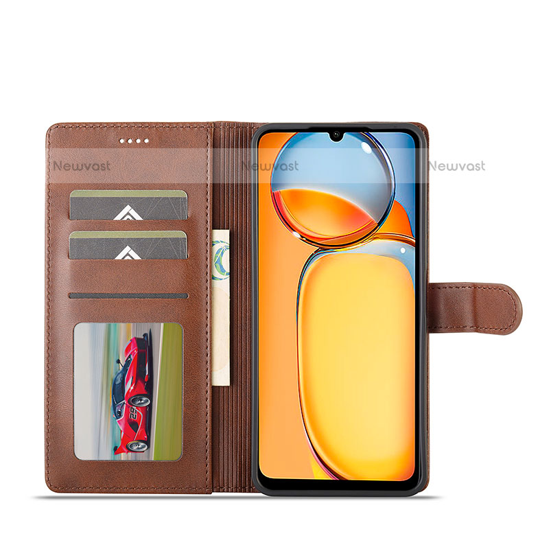 Leather Case Stands Flip Cover Holder LC2 for Xiaomi Poco C65