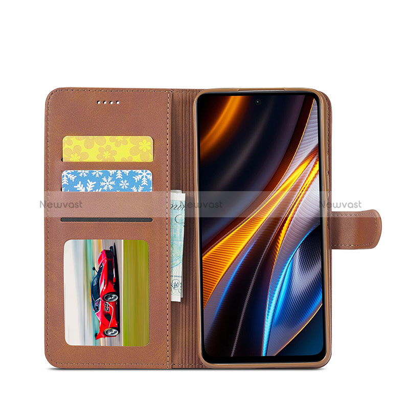 Leather Case Stands Flip Cover Holder LC2 for Xiaomi Poco X4 GT 5G