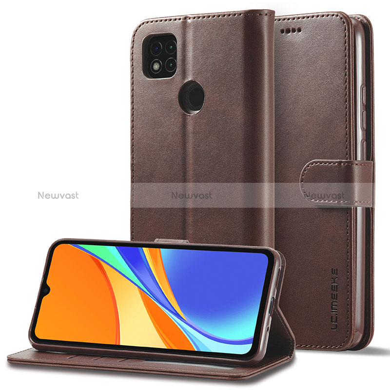 Leather Case Stands Flip Cover Holder LC2 for Xiaomi Redmi 9 Activ