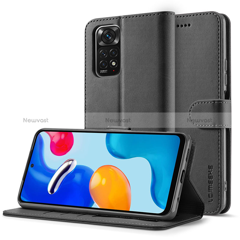 Leather Case Stands Flip Cover Holder LC2 for Xiaomi Redmi Note 11 Pro 5G