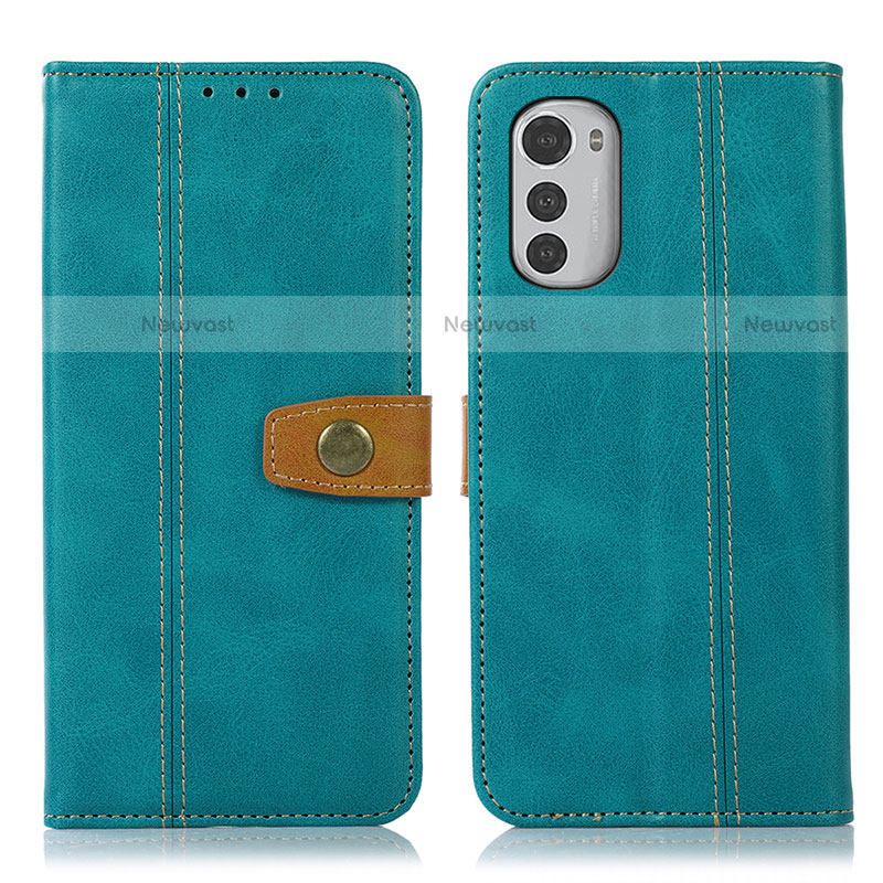 Leather Case Stands Flip Cover Holder M01L for Motorola Moto E32s