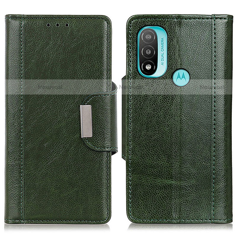 Leather Case Stands Flip Cover Holder M01L for Motorola Moto E40 Green