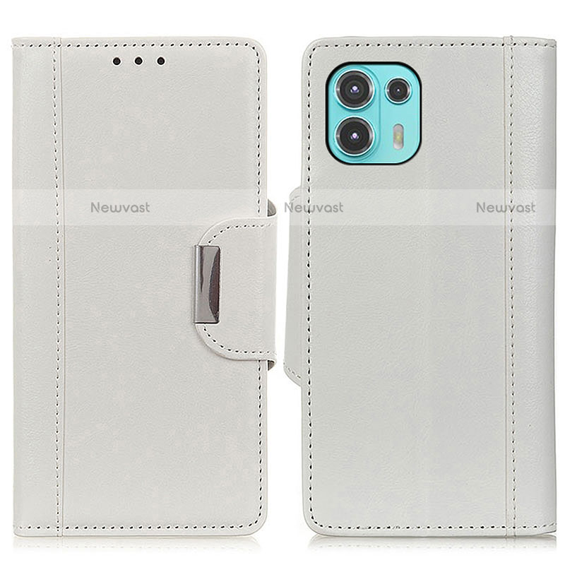 Leather Case Stands Flip Cover Holder M01L for Motorola Moto Edge 20 Lite 5G White