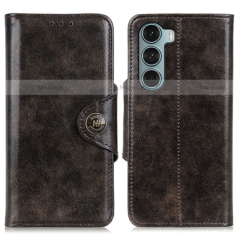 Leather Case Stands Flip Cover Holder M01L for Motorola Moto Edge S30 5G Bronze