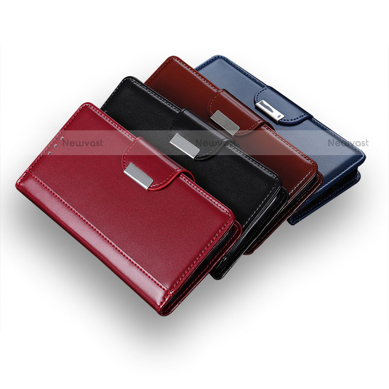 Leather Case Stands Flip Cover Holder M01L for Motorola Moto G Play (2023)