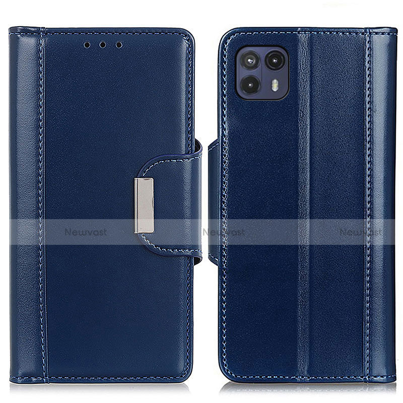 Leather Case Stands Flip Cover Holder M01L for Motorola Moto G50 5G Blue