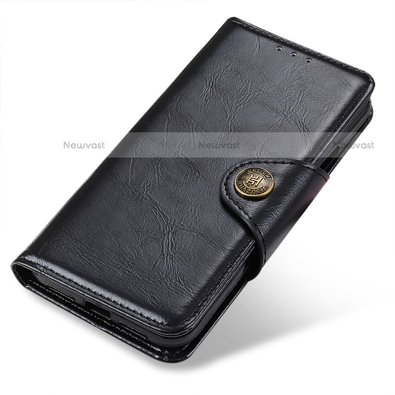 Leather Case Stands Flip Cover Holder M01L for Motorola Moto G51 5G Black
