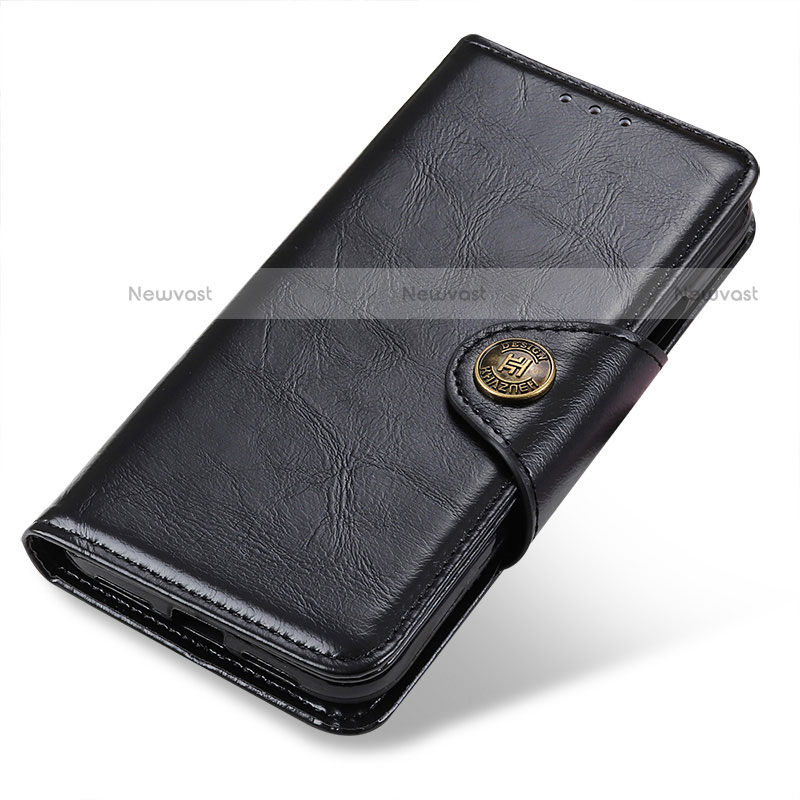 Leather Case Stands Flip Cover Holder M01L for Motorola Moto G71 5G Black