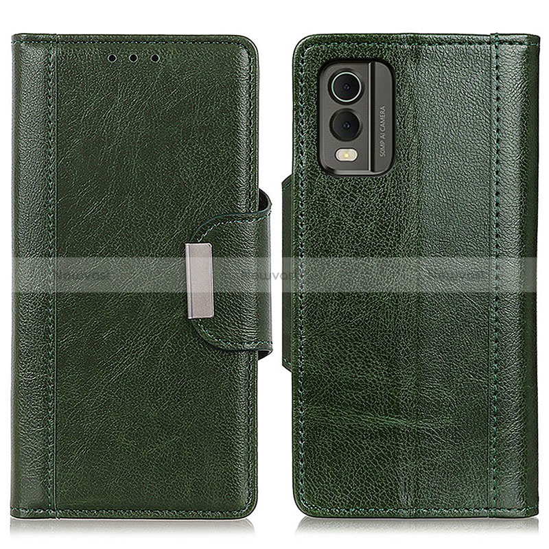 Leather Case Stands Flip Cover Holder M01L for Nokia C210 Green